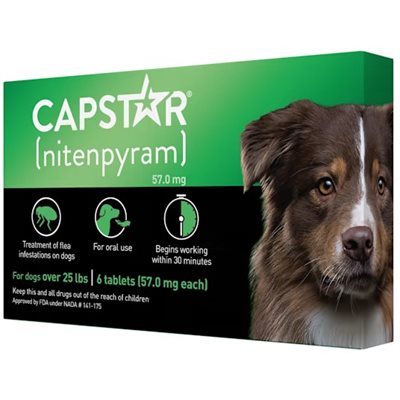 Elanco® Capstar™ Tablet, Green, For Dog 25 lb & Over